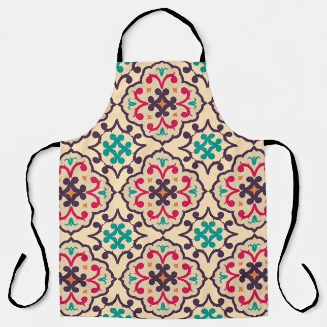 Tablier Motif rétro : papier peint, design textile (Recto)
