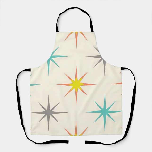 Tablier Motif Rétro Starburst Milieu de Siècle (Recto)