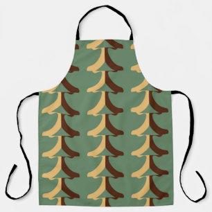 Tablier Motif rétro transparent avec éléments verticaux. a