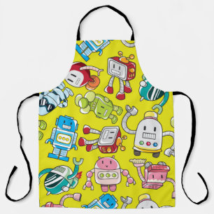 Tablier motif robot transparent