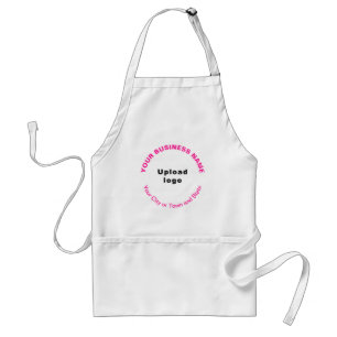 Tablier Motif rond textos rose marque d'affaires sur Apron