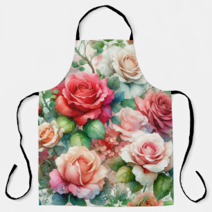 Tablier Motif Rose Fantaisiste