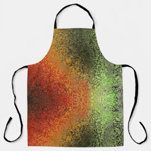 Tablier Motif Rouge Vert Et Or