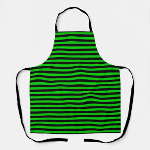 Tablier Motif sans couture à rayures vert citron et noir