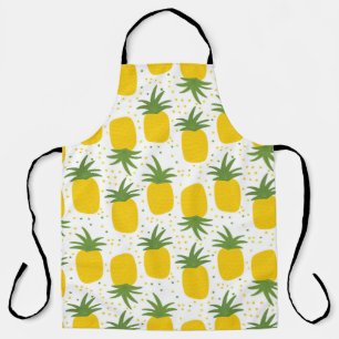 Tablier Motif sans couture avec ananas. Ananas jaune