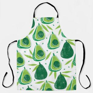 Tablier Motif sans couture avec avocats. Timbre texturé. v
