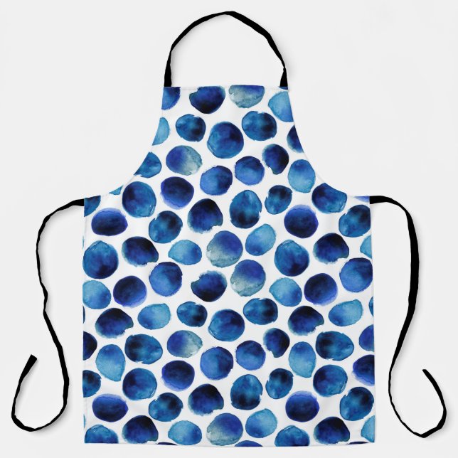 Tablier Motif sans couture avec bande d'aquarelle dessinée (Recto)