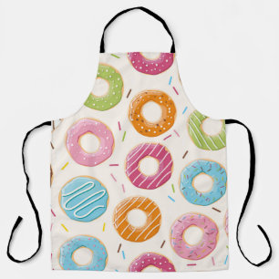 Tablier Motif sans couture avec beignets brillants colorés