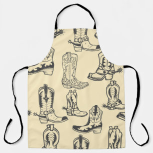 Tablier Motif sans couture avec bottes de cowboy. cowboy,