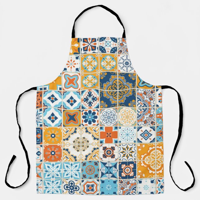 Tablier Motif sans couture avec carrelage portugais. infec (Recto)