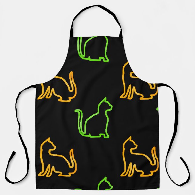 Tablier Motif sans couture avec catabstraction, animal, ar (Recto)