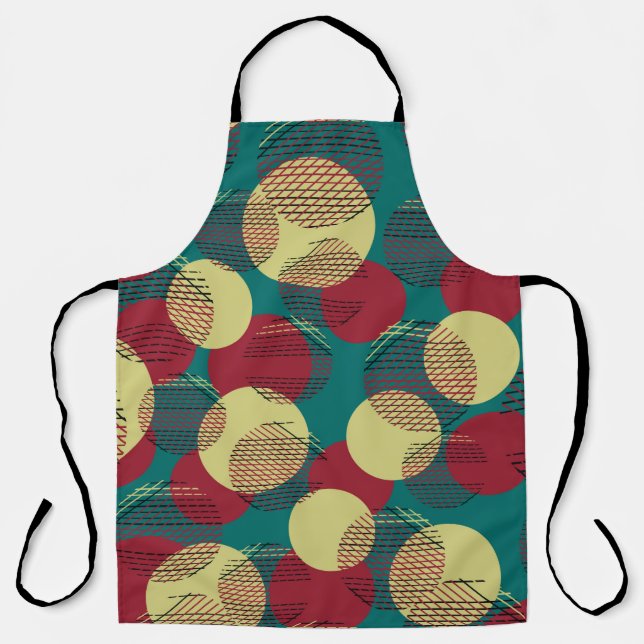 Tablier Motif sans couture avec cercles et lignes.  (Recto)