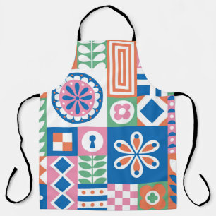 Tablier motif sans couture avec citrouilles, dessiné à la 