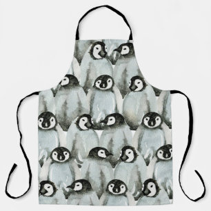 Tablier Motif sans couture avec d'adorables pingouins.