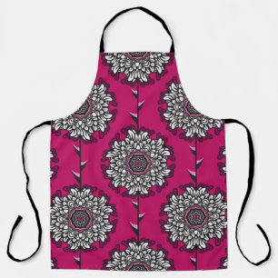 Tablier Motif sans couture avec de belles fleurs graphique