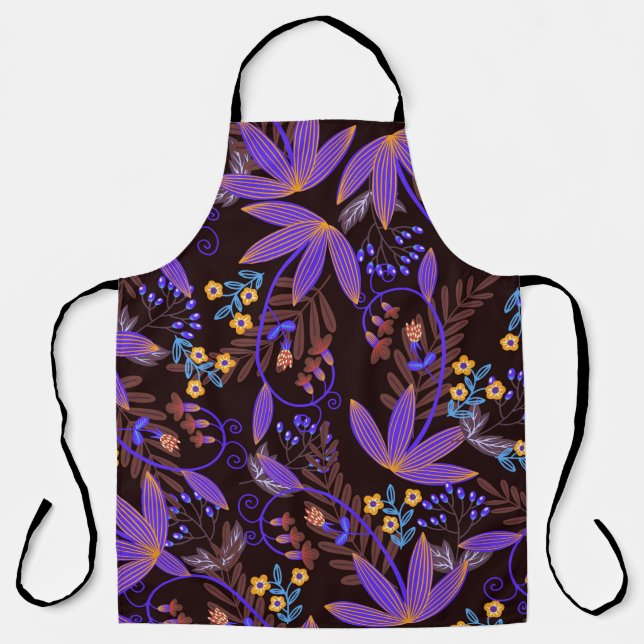 Tablier Motif sans couture avec de minuscules fleurs vives (Recto)