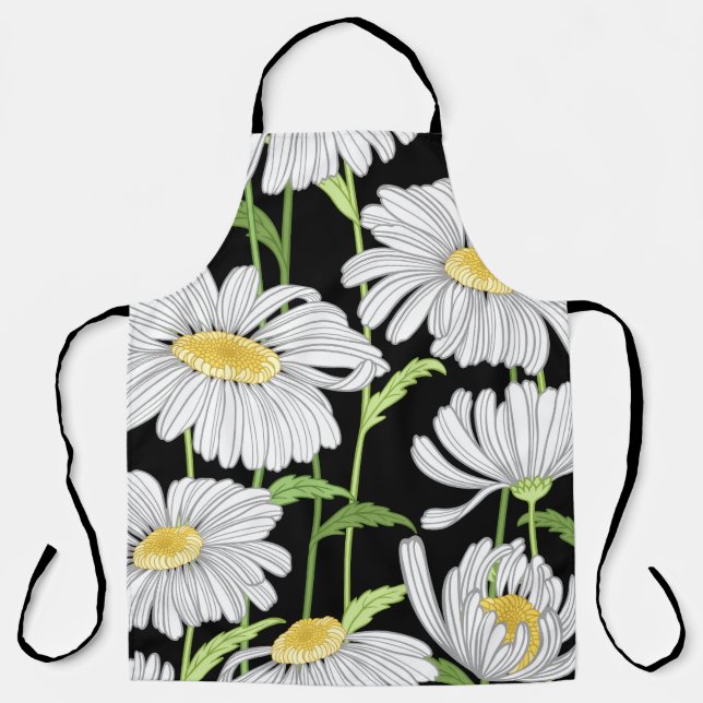 Tablier Motif sans couture avec des fleurs d'été. (Recto)