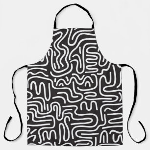 Tablier Motif sans couture avec des lignes ondulées à dood