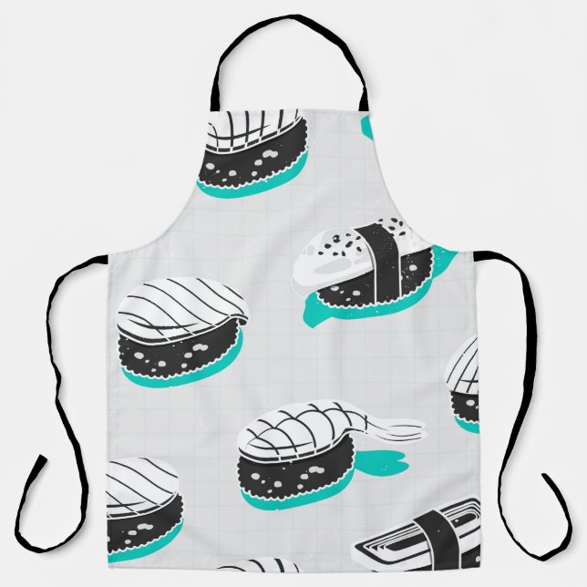 Tablier Motif sans couture avec des sushis nigiri (Recto)