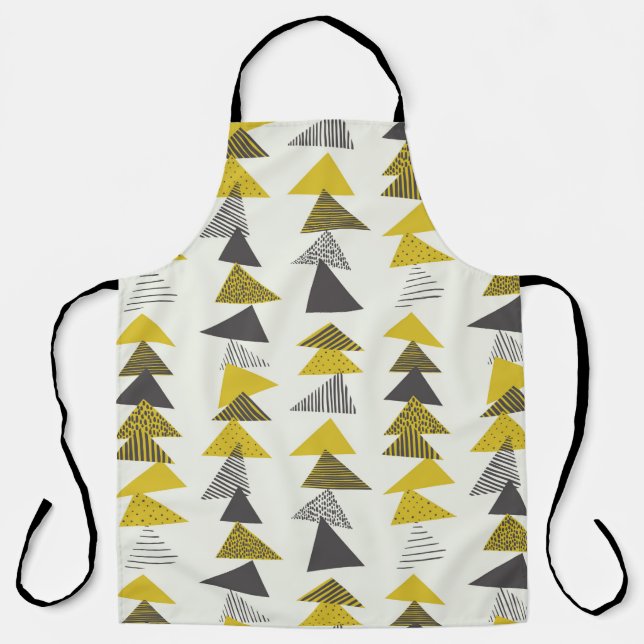 Tablier Motif sans couture avec différents triangles en s  (Recto)