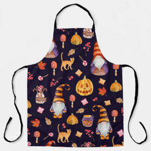 Tablier Motif sans couture avec éléments Halloween vintage