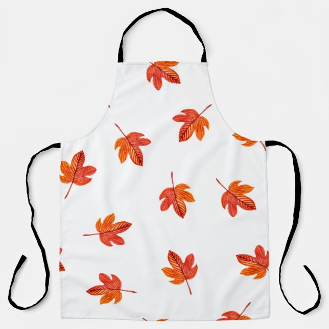 Tablier Motif sans couture avec feuilles d'automne. Aquare (Recto)