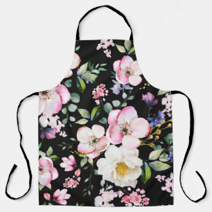 Tablier Motif sans couture avec fleurs de printemps et feu