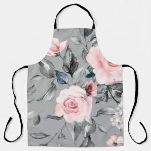 Tablier Motif sans couture avec fleurs de printemps et feu