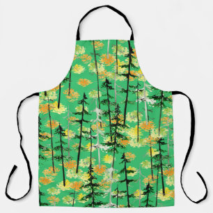 Tablier Motif sans couture avec forêt d'automne