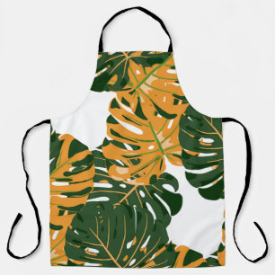 Tablier Motif sans couture avec forêt pluviale hawaïenne. 