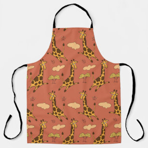 Tablier Motif sans couture avec girafes