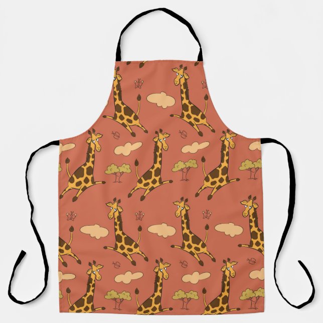 Tablier Motif sans couture avec girafes (Recto)