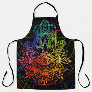 Tablier Motif sans couture avec hamsa orné dessiné à la ma