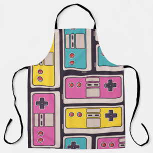 Tablier Motif sans couture avec joysticks de jeu. Coloré m