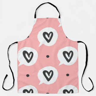 Tablier Motif sans couture avec les coeurs.