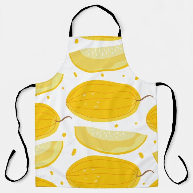 Tablier Motif sans couture avec melons. Fruits de gribouil (Recto)