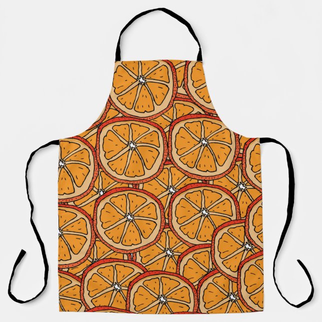 Tablier Motif sans couture avec orange. Texture sans fin (Recto)