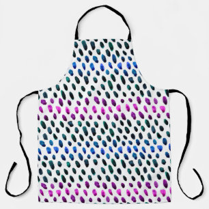 Tablier Motif sans couture avec points colorés aquarelle