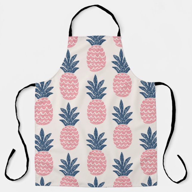Tablier Motif sans couture d'ananas amusant (Recto)