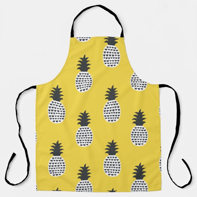 Tablier Motif sans couture d'ananas amusant (Recto)