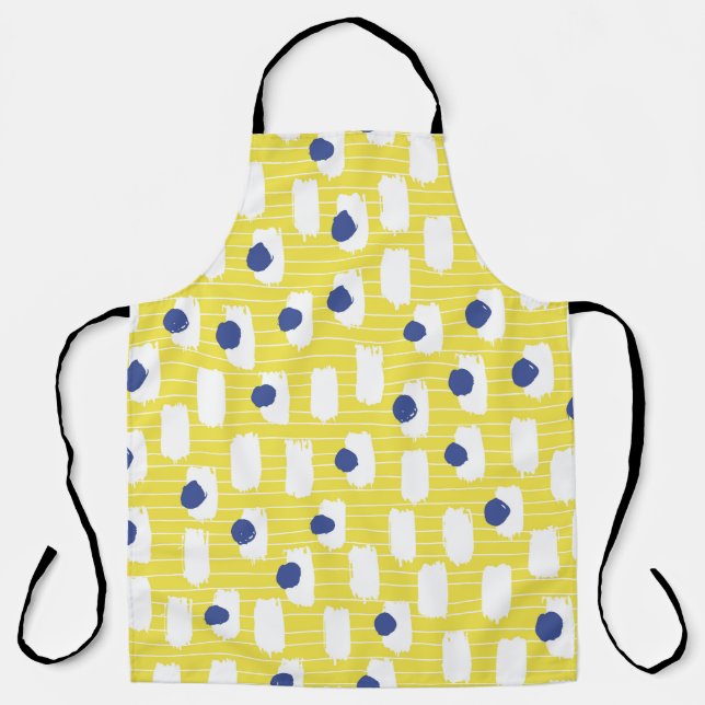 Tablier Motif sans couture de brosse dessinée à la main.  (Recto)