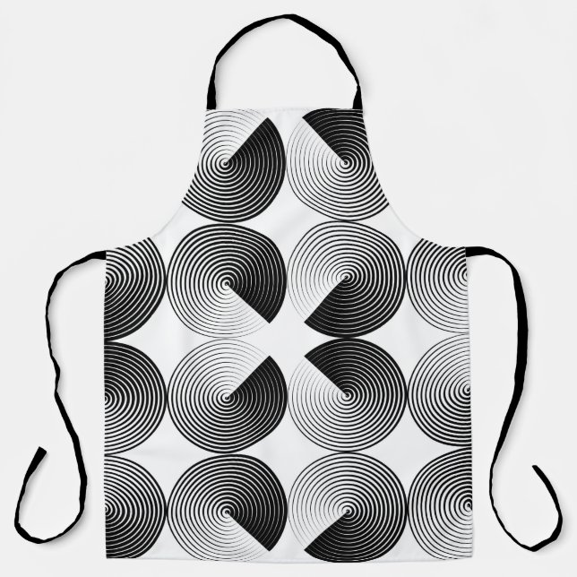 Tablier Motif sans couture de cercles pliés (Recto)