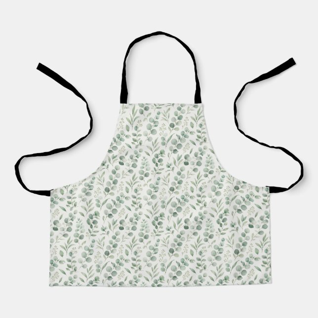 Tablier Motif sans couture de feuilles d'eucalyptus minima (Recto)