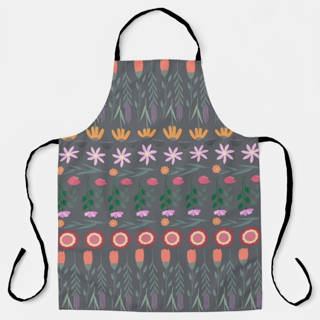 Tablier motif sans couture de fleurs (Recto)