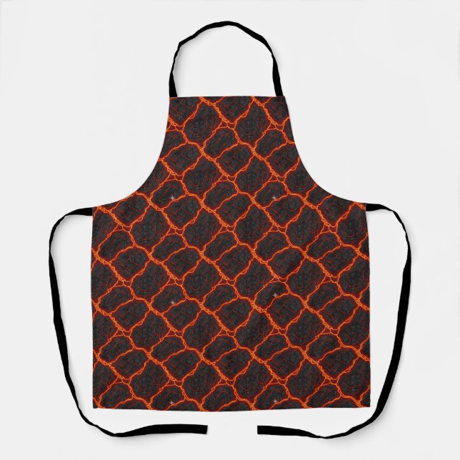Tablier Motif sans couture de flux de lave (Recto)