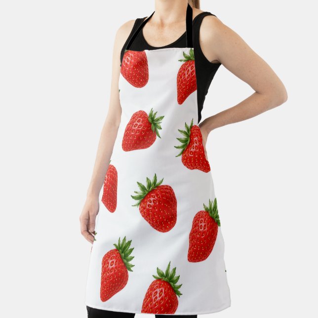 Tablier Motif sans couture de fraises Mignon fruit rouge  (Insitu)