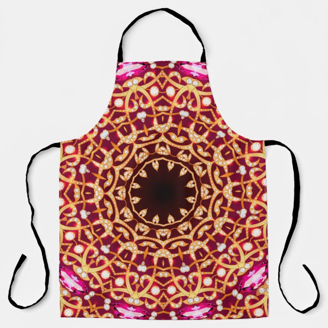 Tablier Motif sans couture de luxe mandala broch (Recto)