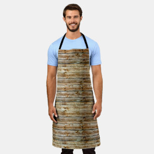 Tablier Motif sans couture de planche en bois marron altér