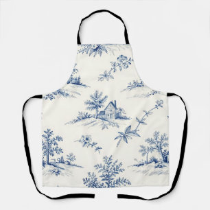 Tablier Motif sans couture de toile de Jouy de campagne