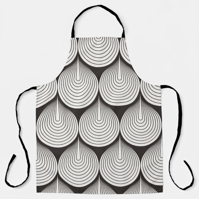 Tablier Motif sans couture. Décor chic monochrome. Geo (Recto)